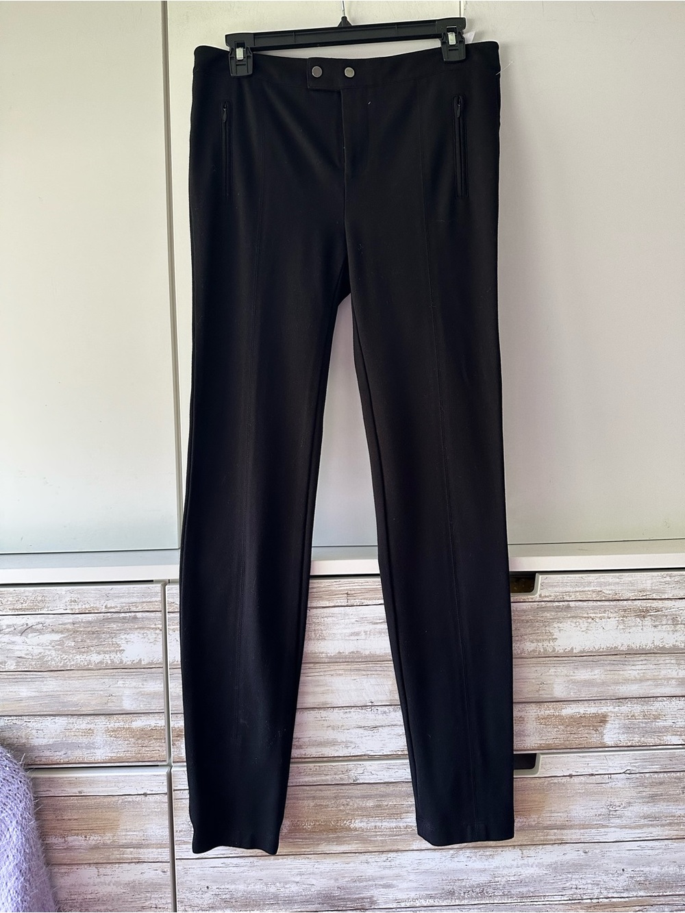 👖 Vince Black Stretch Slim Straight Pants Size 8
